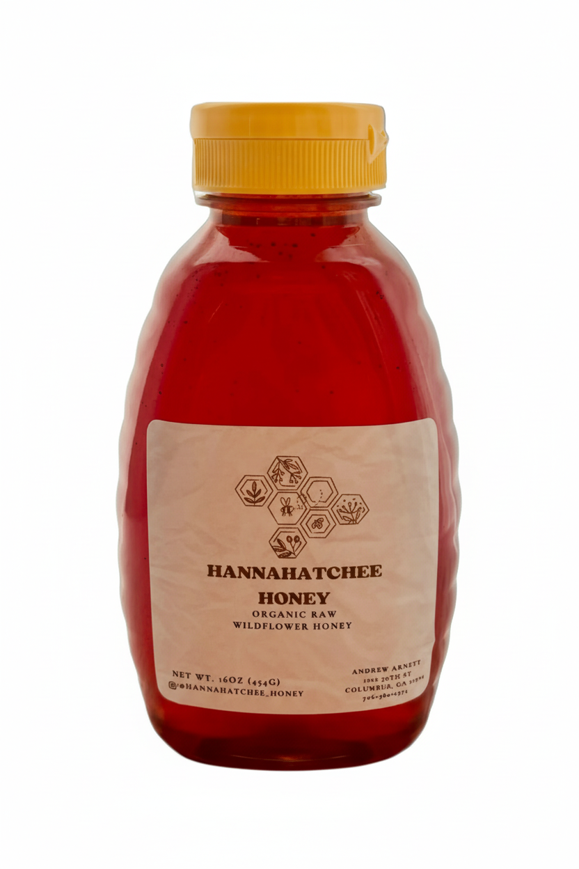 Organic Local Honey White Background